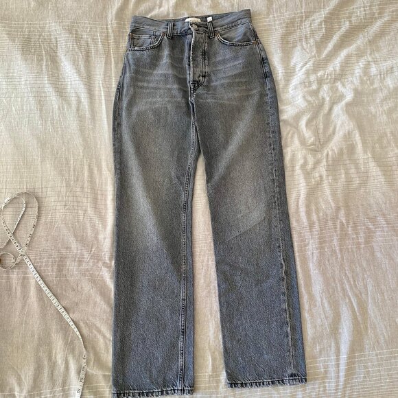 House of Dagmar Gray Straight Leg Jeans - Picture 1 of 10
